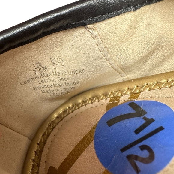 Sam Edelman Felecia Dyed Cow Fur leather ballet flats women’s 7.5 black white - Picture 8 of 10